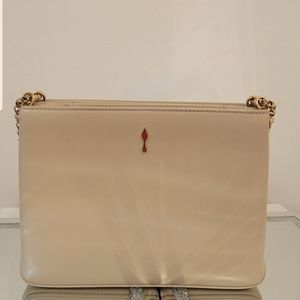 Christian Louboutin bag clutch nude